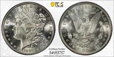 1887 $1 MS67