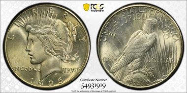 1926 $1 MS66+
