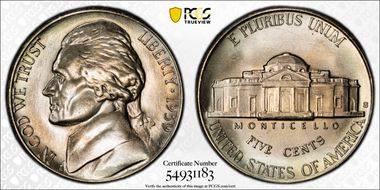 1939-S 5C Reverse of 1938 MS67+
