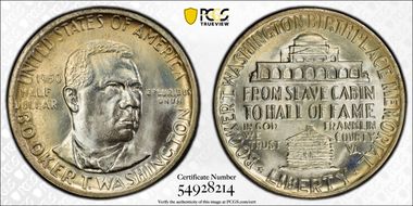 1950 50C Booker T. Washington MS67+