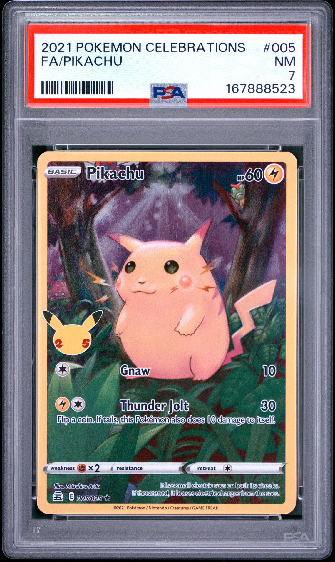 2021 Pokemon Celebrations Fa/Pikachu #005 Nm 7 front