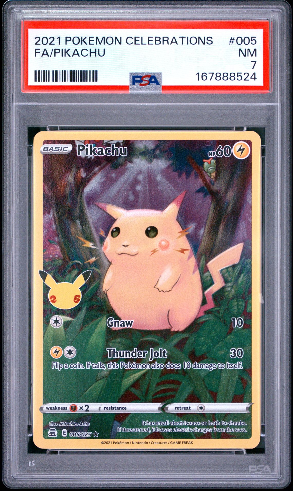 2021 Pokemon Celebrations Fa/Pikachu #005 Nm 7 front