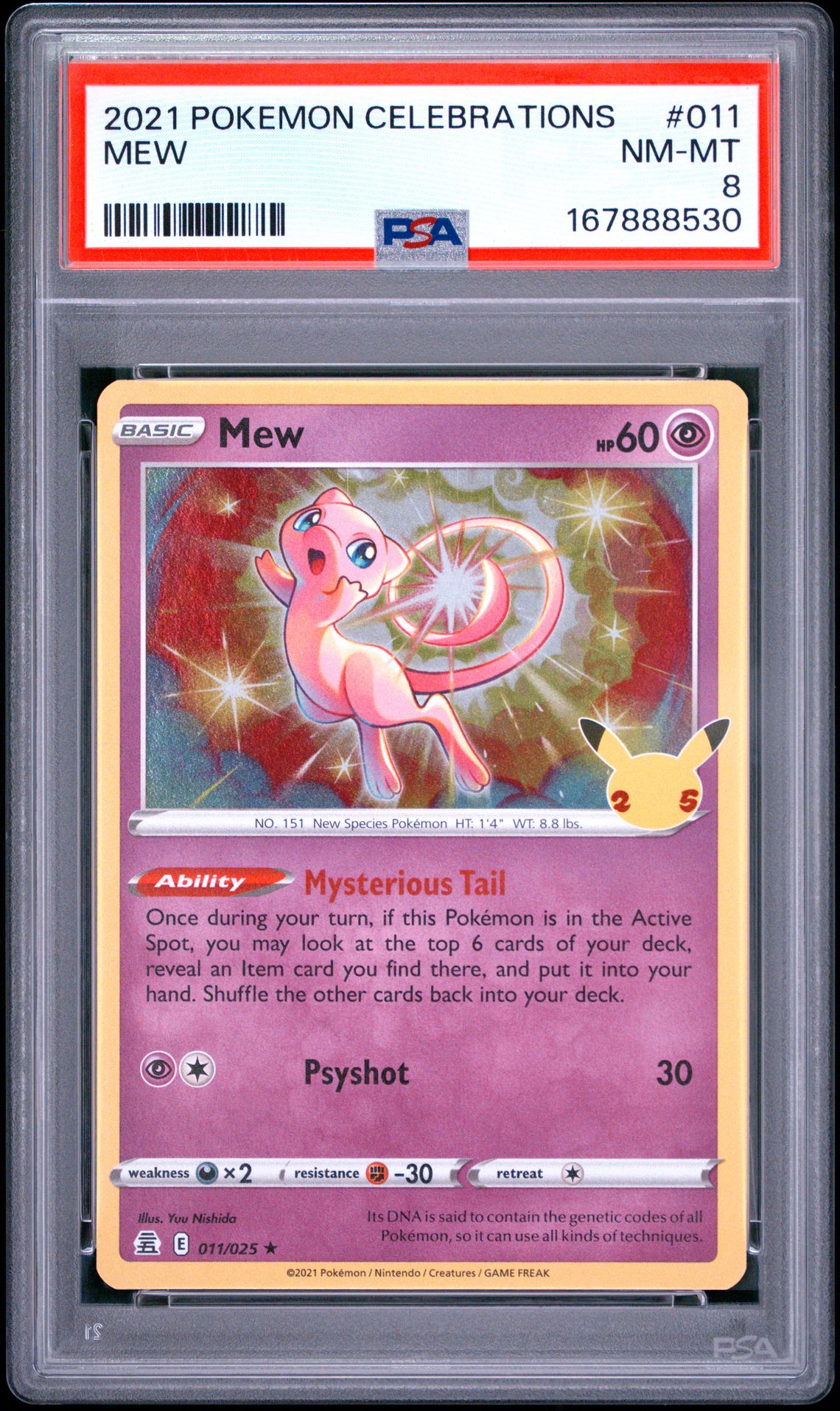 2021 Pokemon Celebrations Mew #011 Nm-Mt 8 front