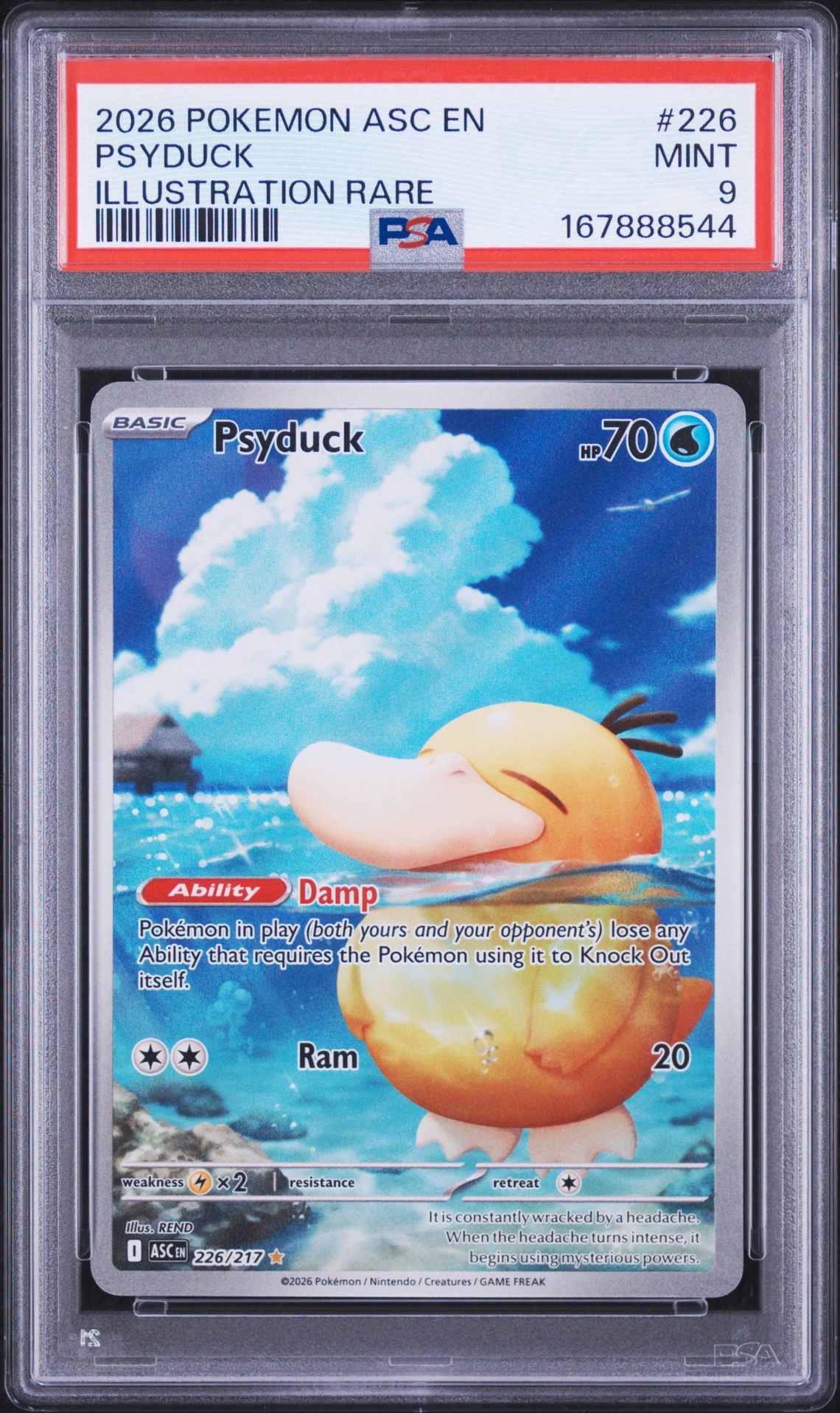 2026 Pokemon Asc En-Ascended Heroes Psyduck #226 (Illustration Rare) Mint 9 front