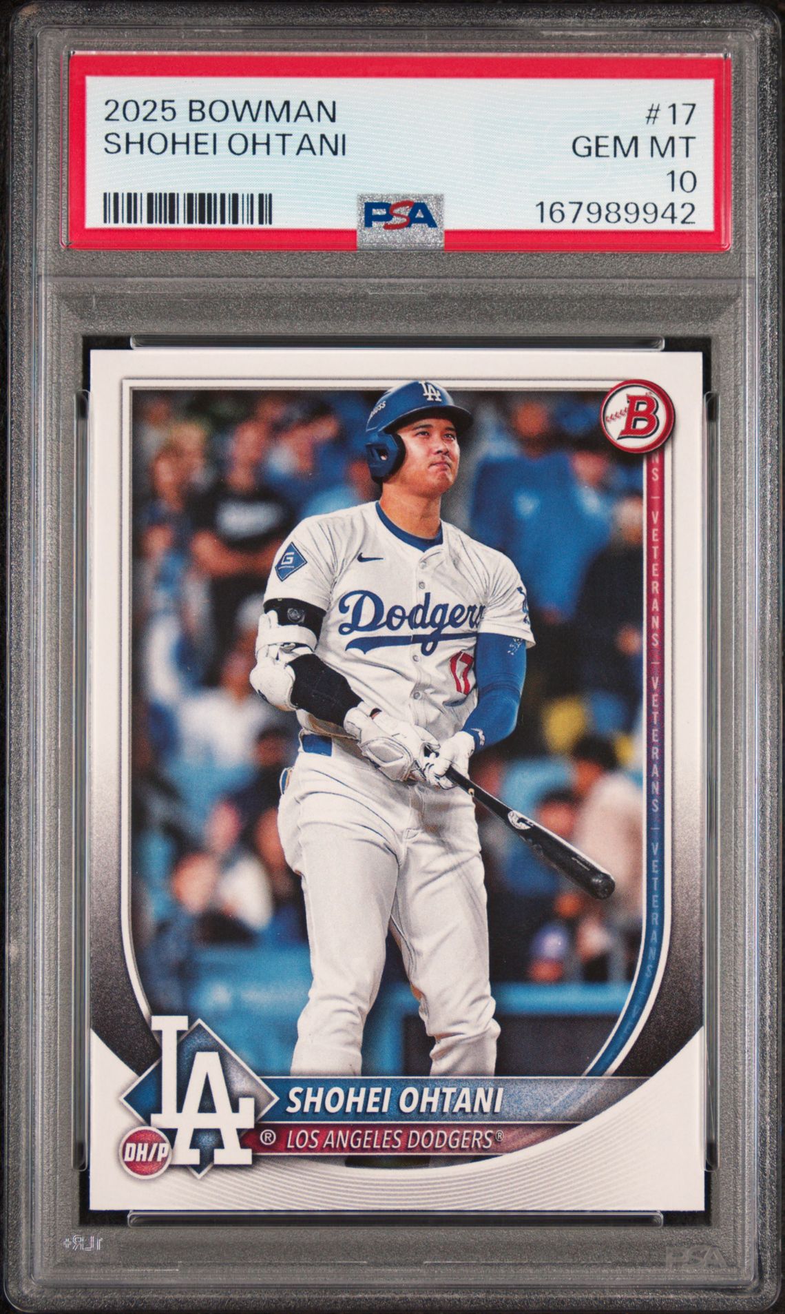 2025 Bowman Shohei Ohtani #17 Gem Mt 10 front view - PSA graded GEM MT 10
