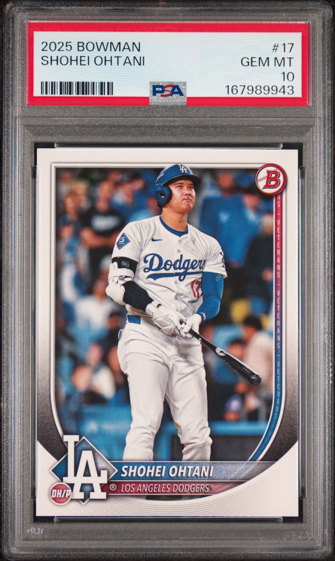 2025 Bowman Shohei Ohtani #17 Gem Mt 10 front view - PSA graded GEM MT 10