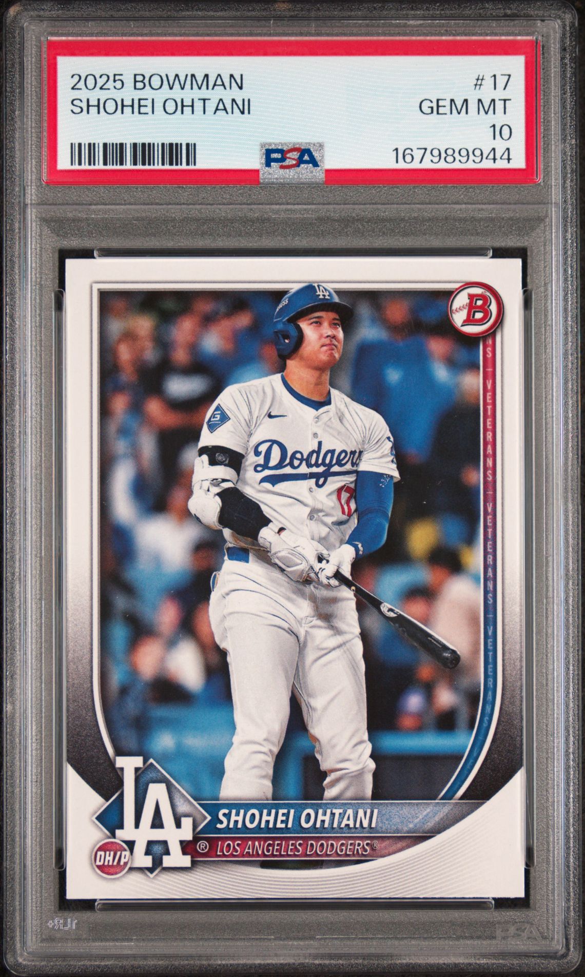 2025 BOWMAN SHOHEI OHTANI  17 GEM MT 10 front