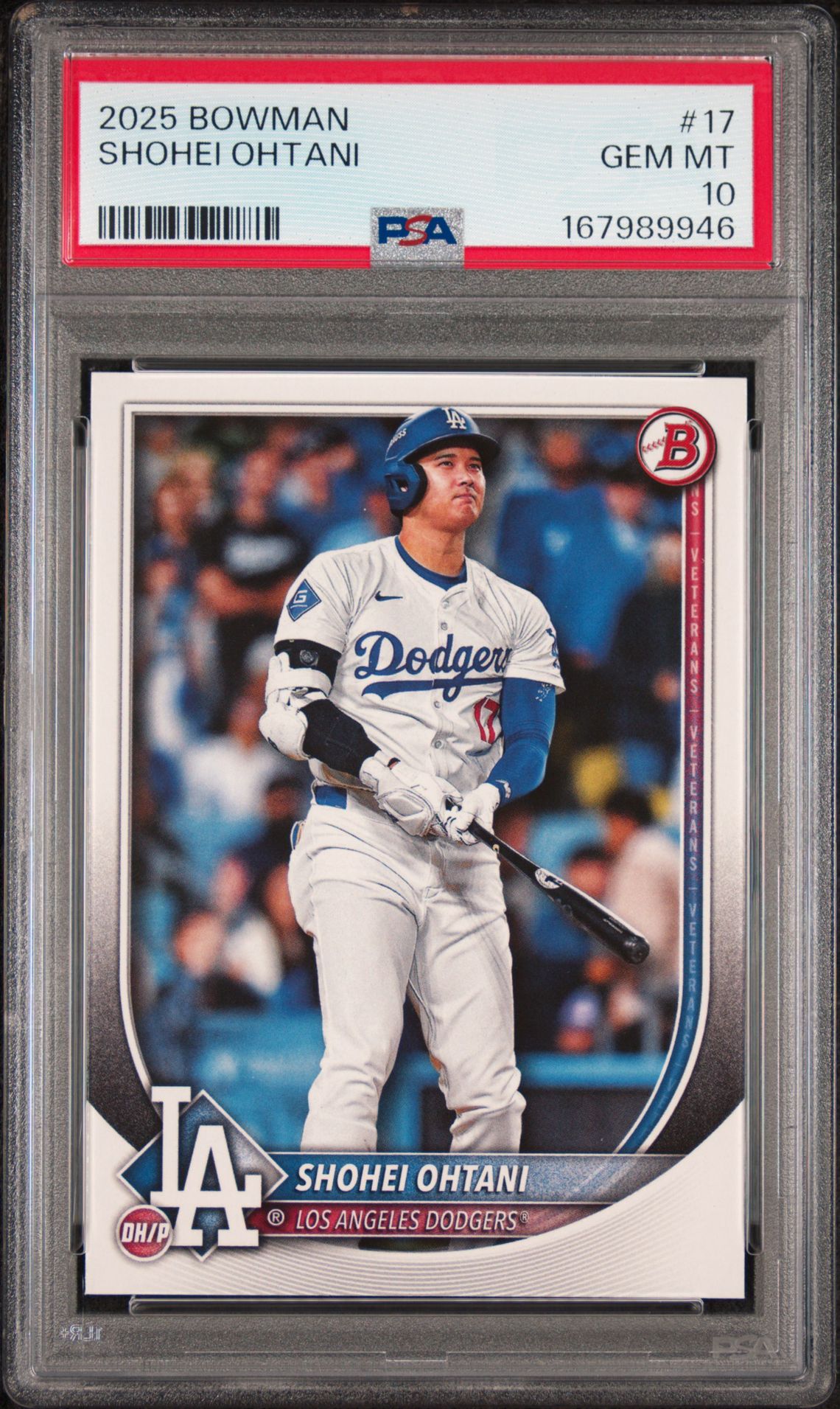 2025 Bowman Shohei Ohtani #17 Gem Mt 10 front view - PSA graded GEM MT 10