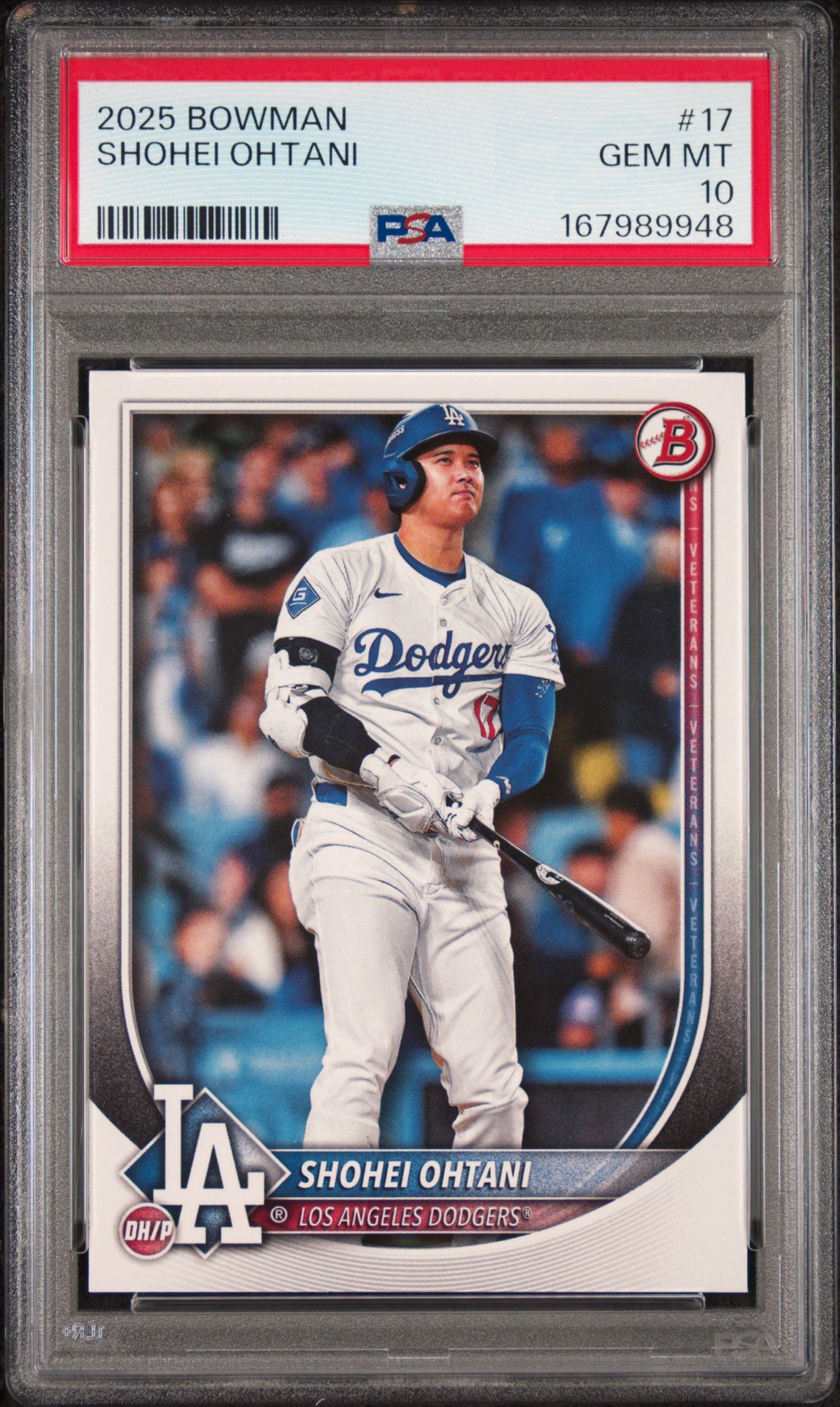2025 Bowman Shohei Ohtani #17 Gem Mt 10 front view - PSA graded GEM MT 10