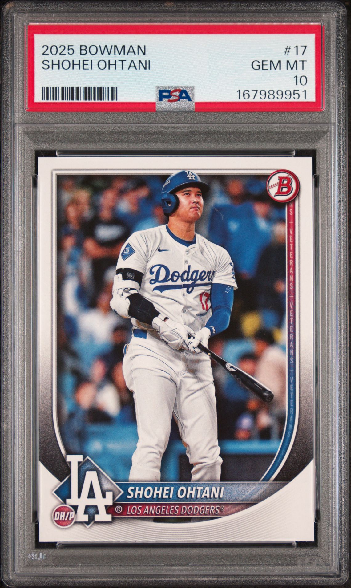 2025 Bowman Shohei Ohtani #17 Gem Mt 10 front view - PSA graded GEM MT 10