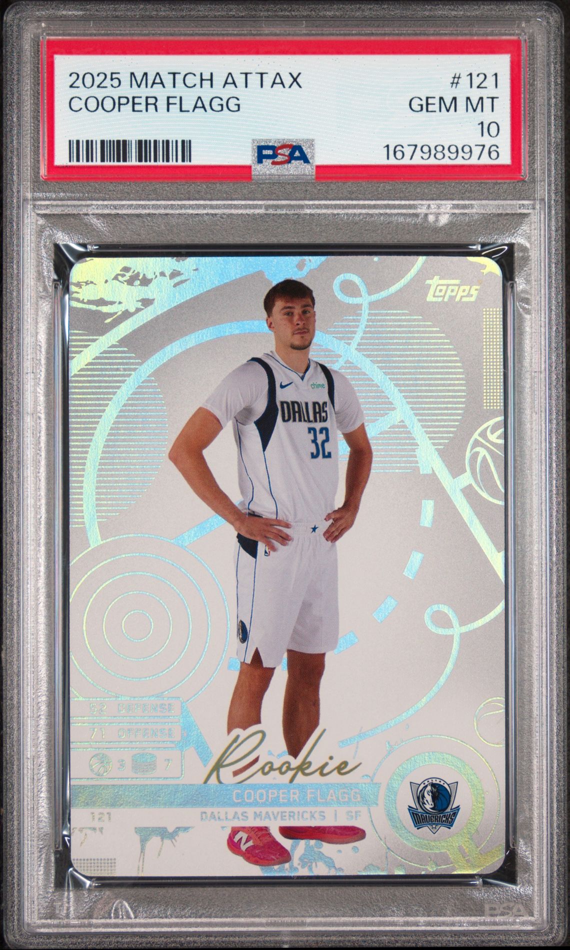 2025 TOPPS MATCH ATTAX COOPER FLAGG  121 GEM MT 10 front