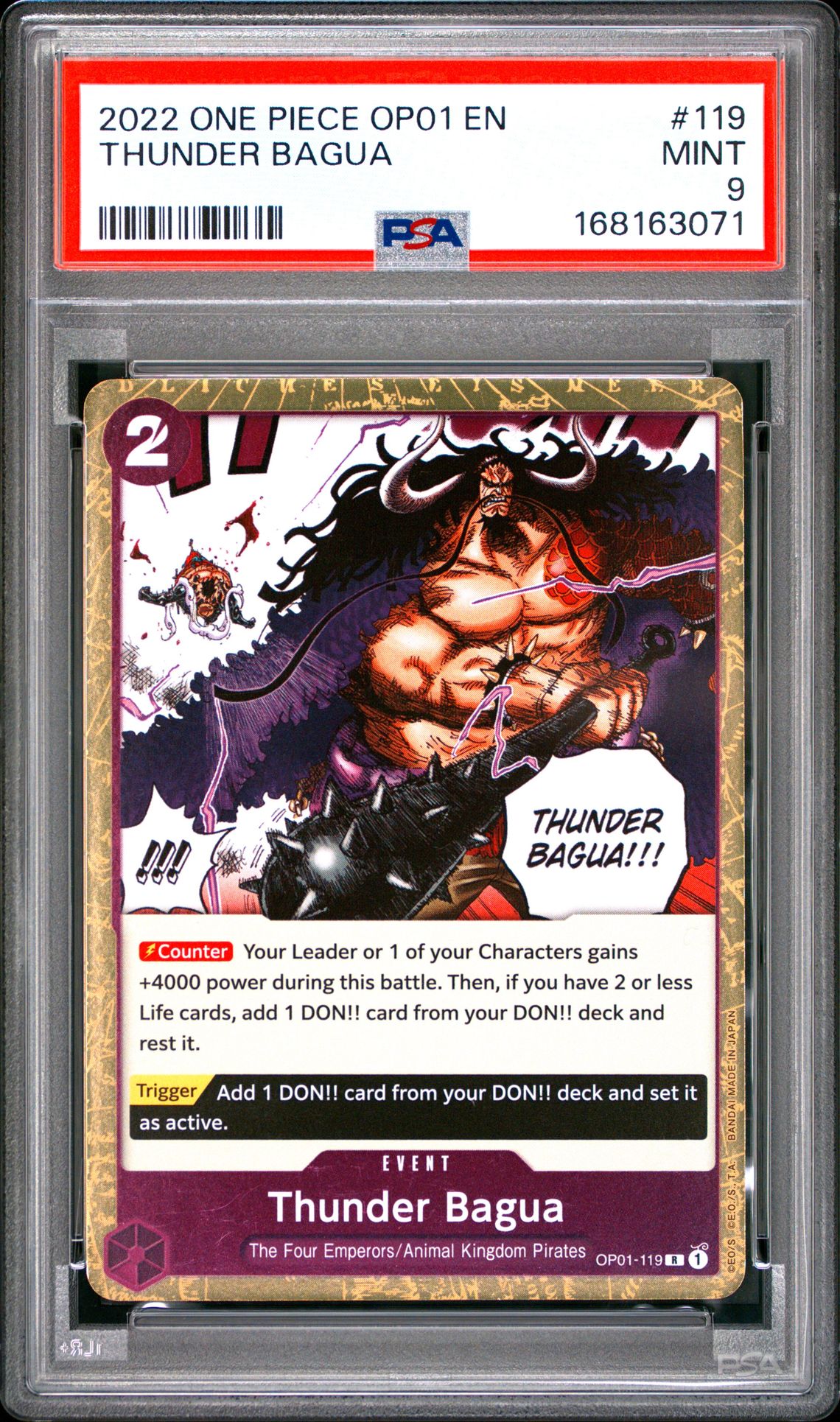 2022 One Piece Op01-Romance Dawn Thunder Bagua #119 Mint 9 front