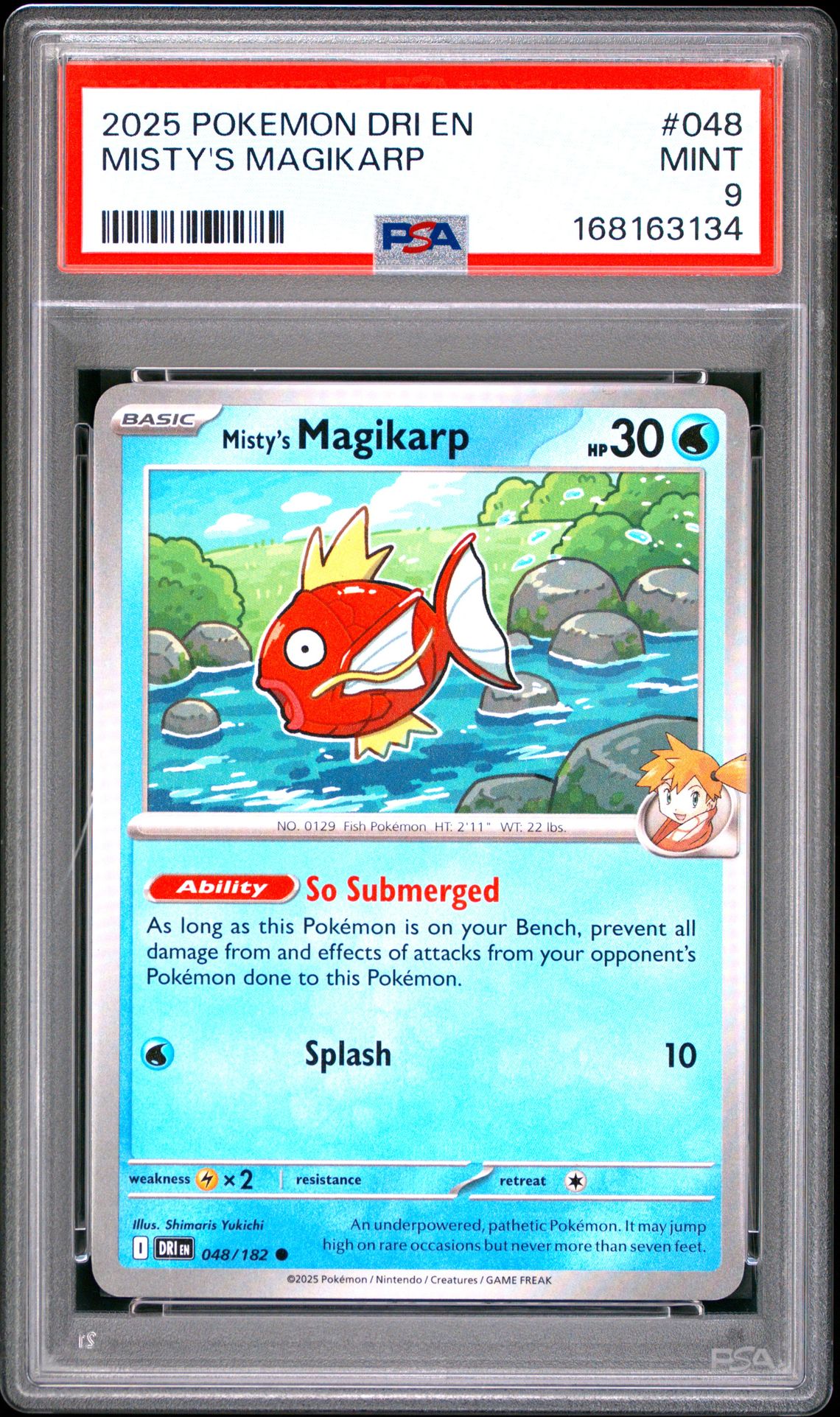 2025 Pokemon Dri En-Destined Rivals Misty's Magikarp #048 Mint 9 front
