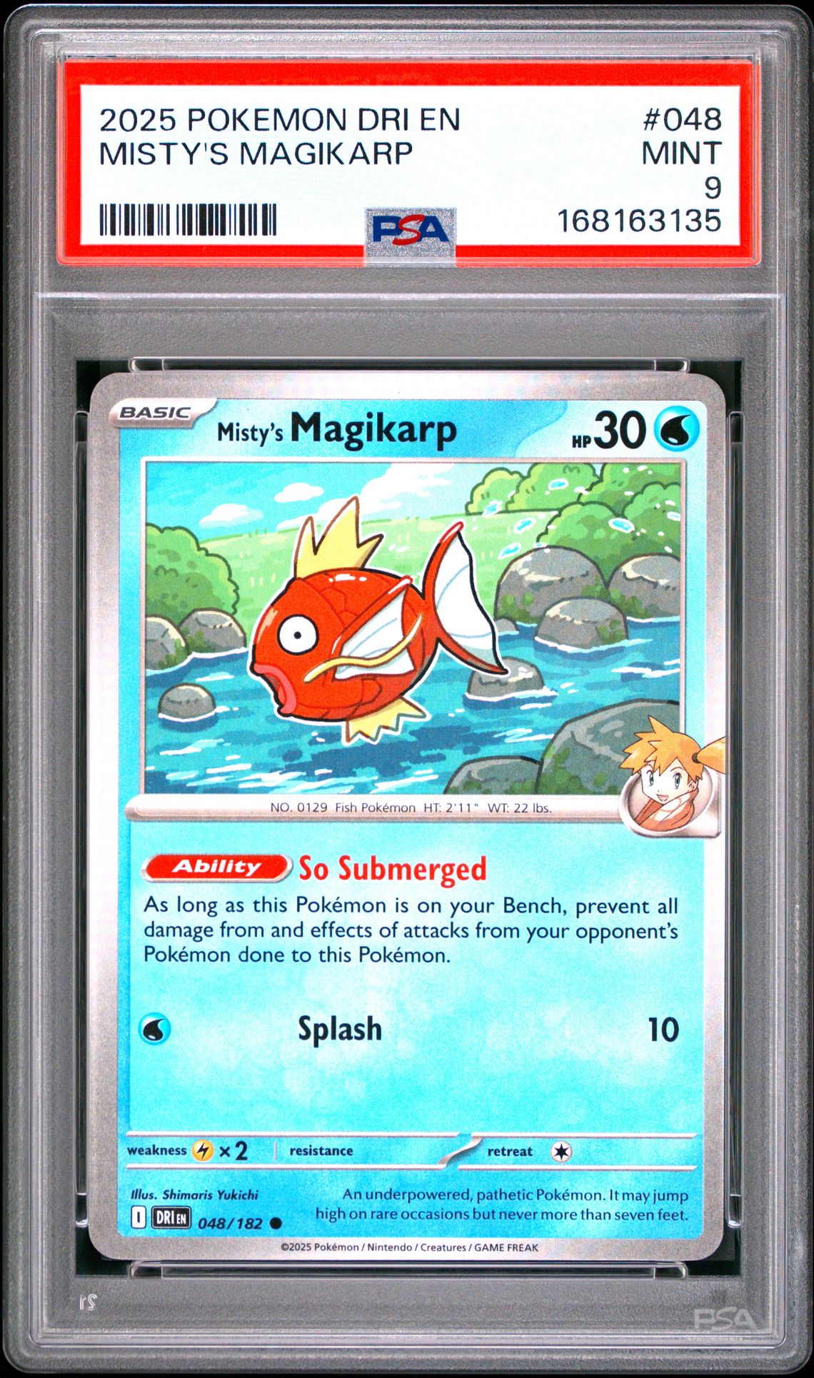 2025 Pokemon Dri En-Destined Rivals Misty's Magikarp #048 Mint 9 front