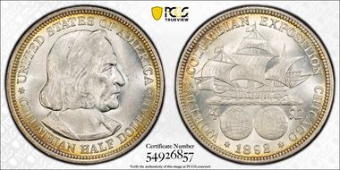 1892 50C Columbian MS66+ 
