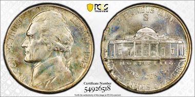 1942-S 5C MS66FS