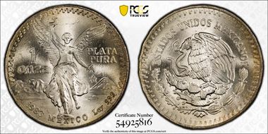 1983-Mo Onza Libertad Ag MS66