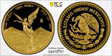 2024-Mo 1/20 oz Libertad Au PR70DCAM