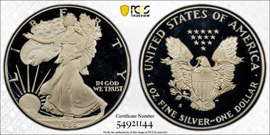 1986-S $1 Silver Eagle PR67DCAM