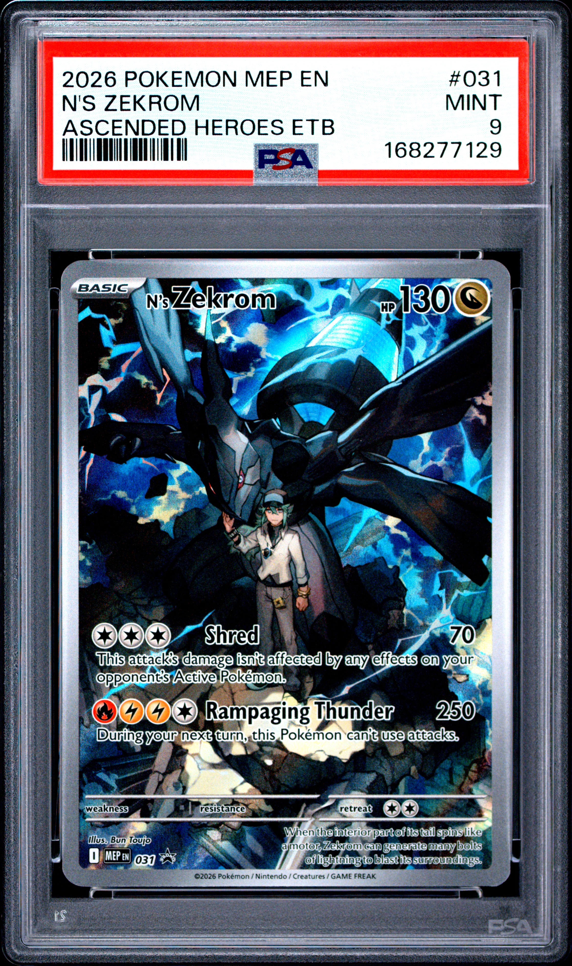 2026 #031 N's Zekrom PSA 9 Mep EN-Me Black Star Promo