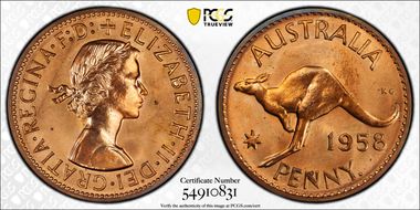 1958 Y. (p) 1D PR65RD