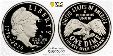 2026-S 10C Emerging Liberty Ag PR70DCAM