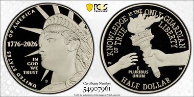 2026-S 50C Enduring Liberty Ag PR69DCAM