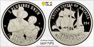 2026-S 25C Mayflower Compact Ag PR69DCAM
