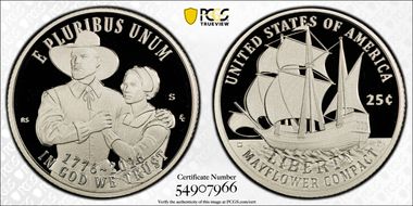 2026-S 25C Mayflower Compact Ag PR70DCAM