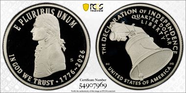 2026-S 25C Declaration of Independence Ag PR69DCAM