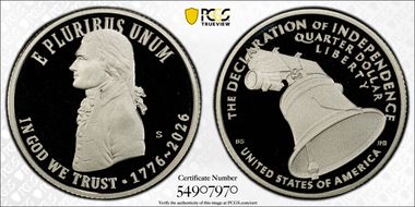 2026-S 25C Declaration of Independence Ag PR69DCAM