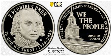 2026-S 25C U.S. Constitution Ag PR70DCAM