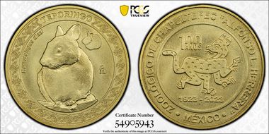 2023-Mo Medal Chapultepec Zoo Matte Brass Teporingo SP70