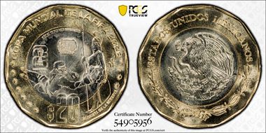 2026-Mo 20 Peso Guadalajara 2026 FIFA World Cup MS67