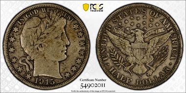 1915-S 50C VF30