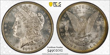 1878 7/8TF $1 VAM 38, 7/5 MS63