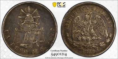 1869-Mo C Peso KM-408.5 XF45