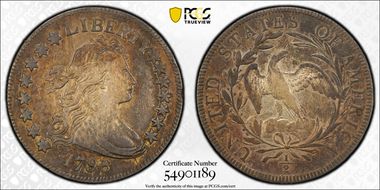 1796 50C 15 Stars VF30
