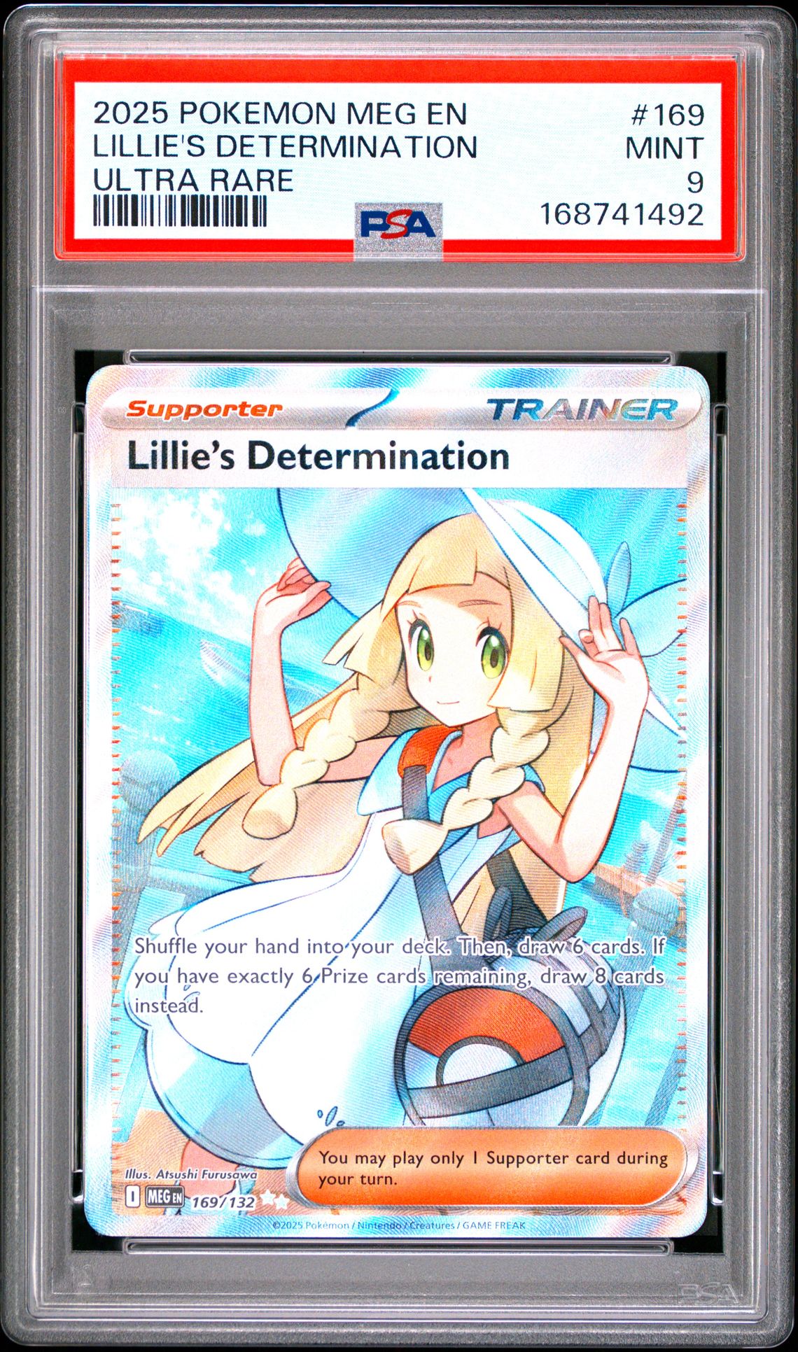 2025 Pokemon Meg En-Mega Evolution Lillie's Determination #169 (Ultra Rare) Mint 9 front
