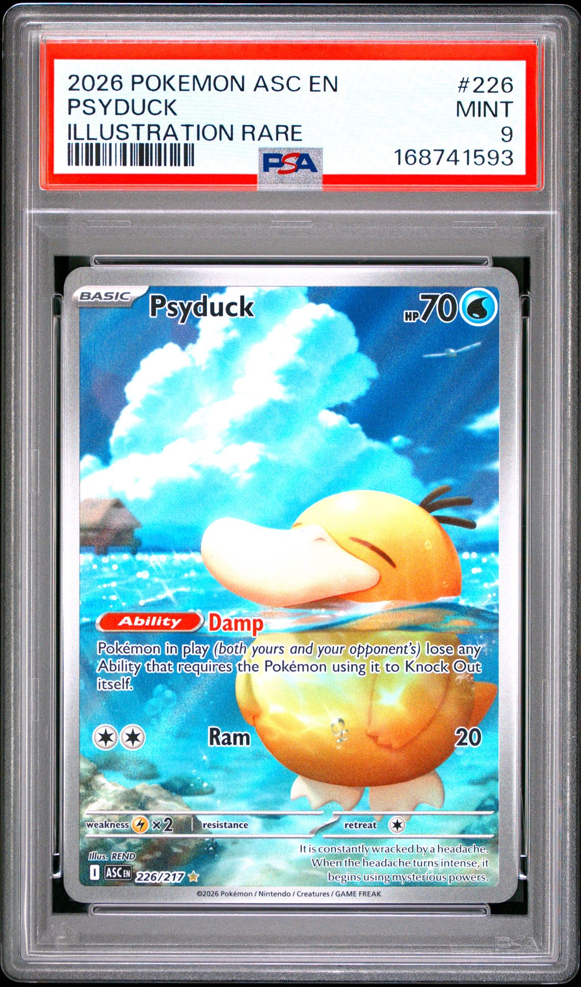2026 Pokemon Asc En-Ascended Heroes Psyduck #226 (Illustration Rare) Mint 9 front
