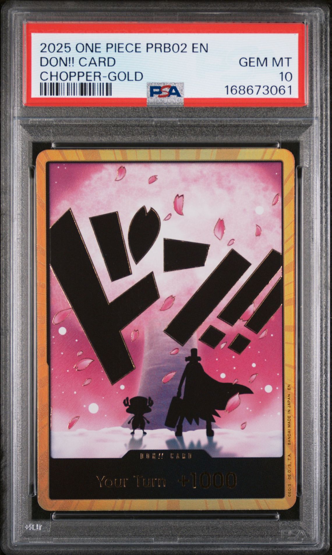 2025 ONE PIECE PRB02-PREMIUM BOOSTER -ONE PIECE CARD THE BEST- VOL.2 DON!! CARD CHOPPER-GOLD  GEM MT 10 front