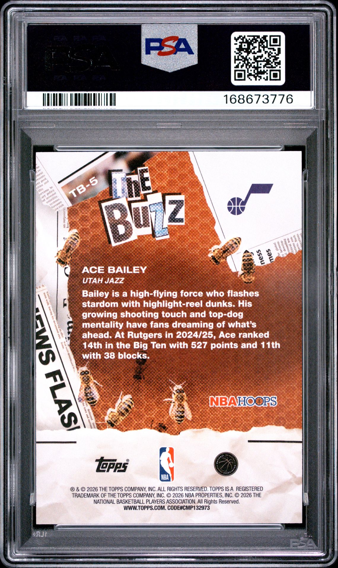 2025 Topps Nba Hoops The Buzz #Tb-5 (Black Light Burst) Mint 9 back