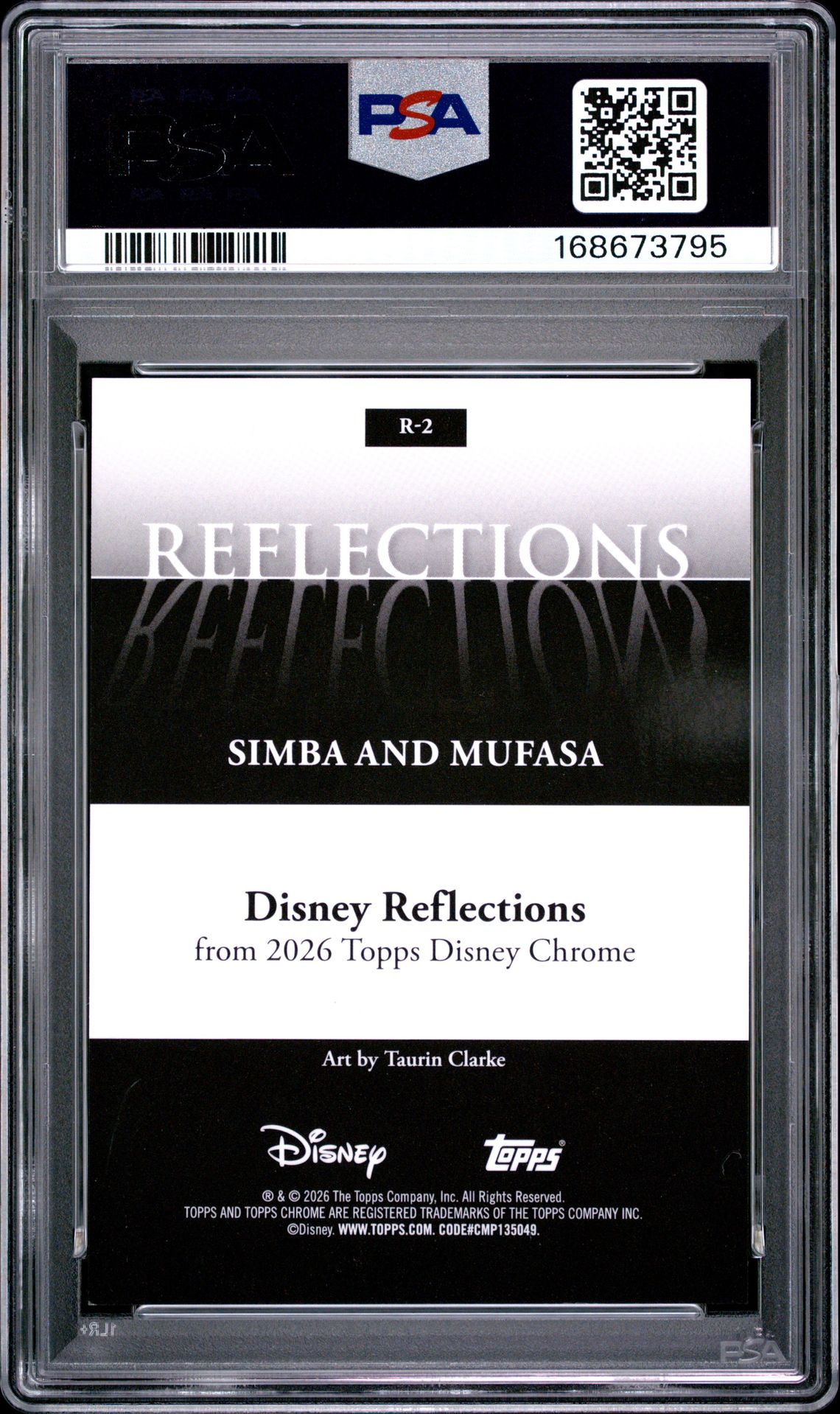 2026 Topps Chrome Disney Reflections Simba And Mufasa #R-2 Mint 9 back