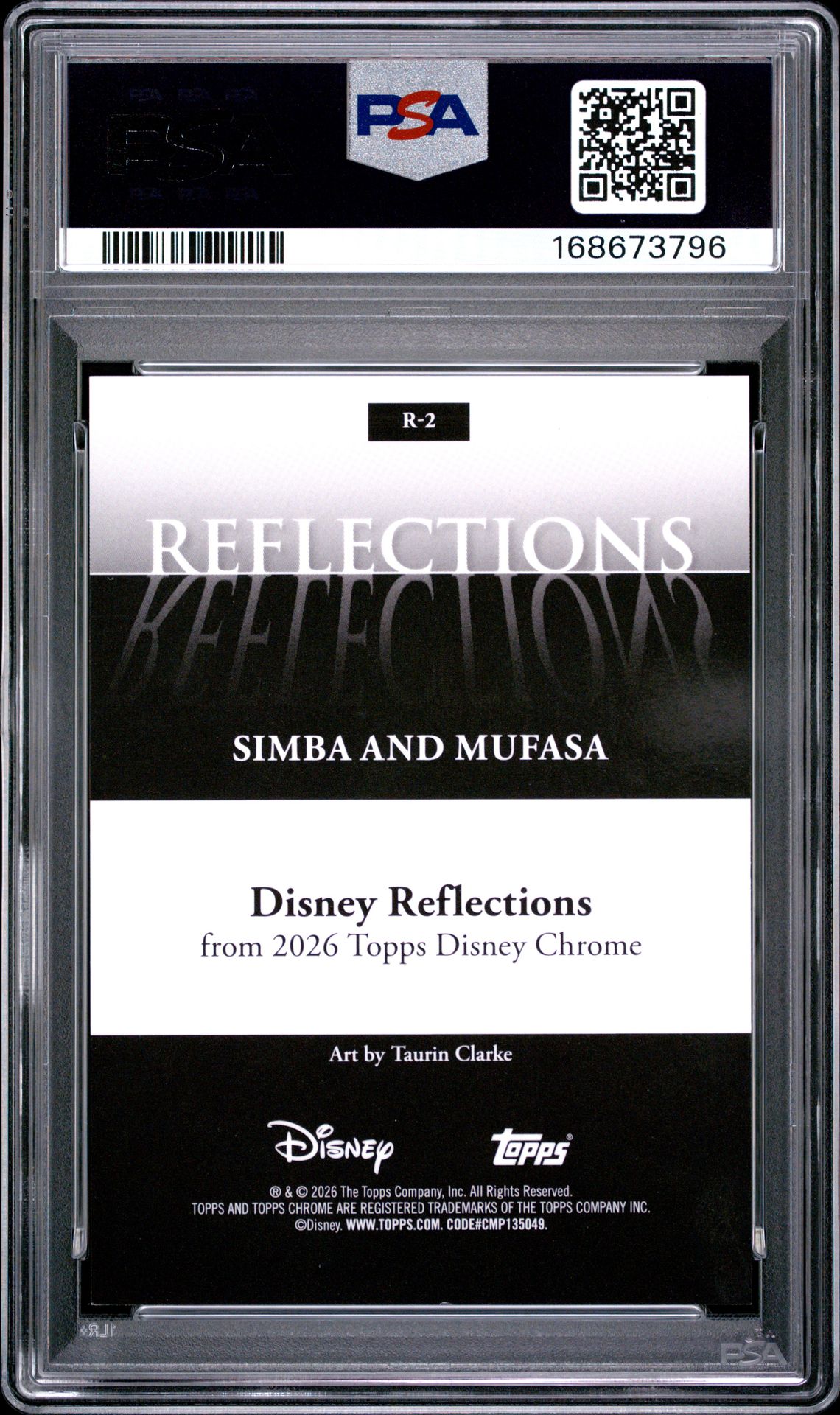 2026 Topps Chrome Disney Reflections Simba And Mufasa #R-2 Mint 9 back