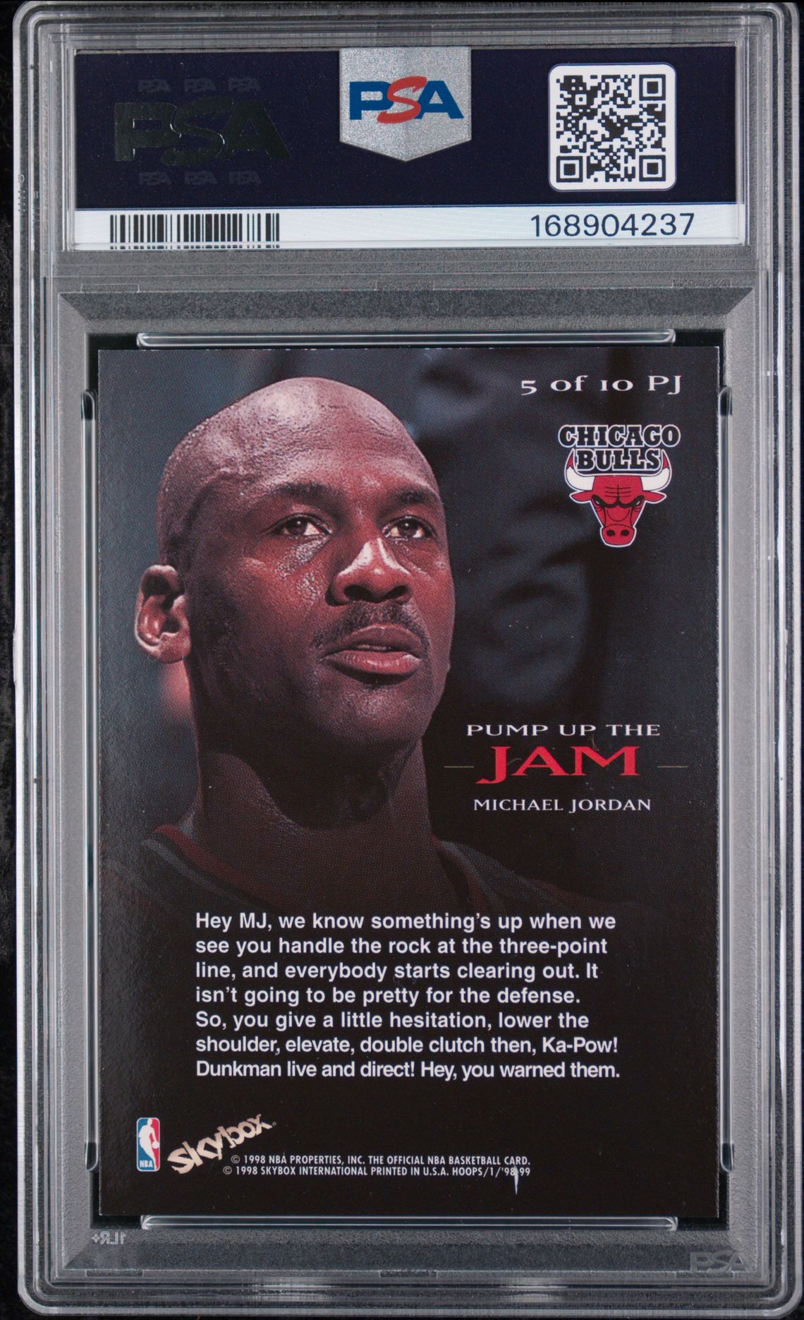 1998 Hoops Pump Up The Jam Michael Jordan #5 (Pump Up The Jam) Nm 7 back