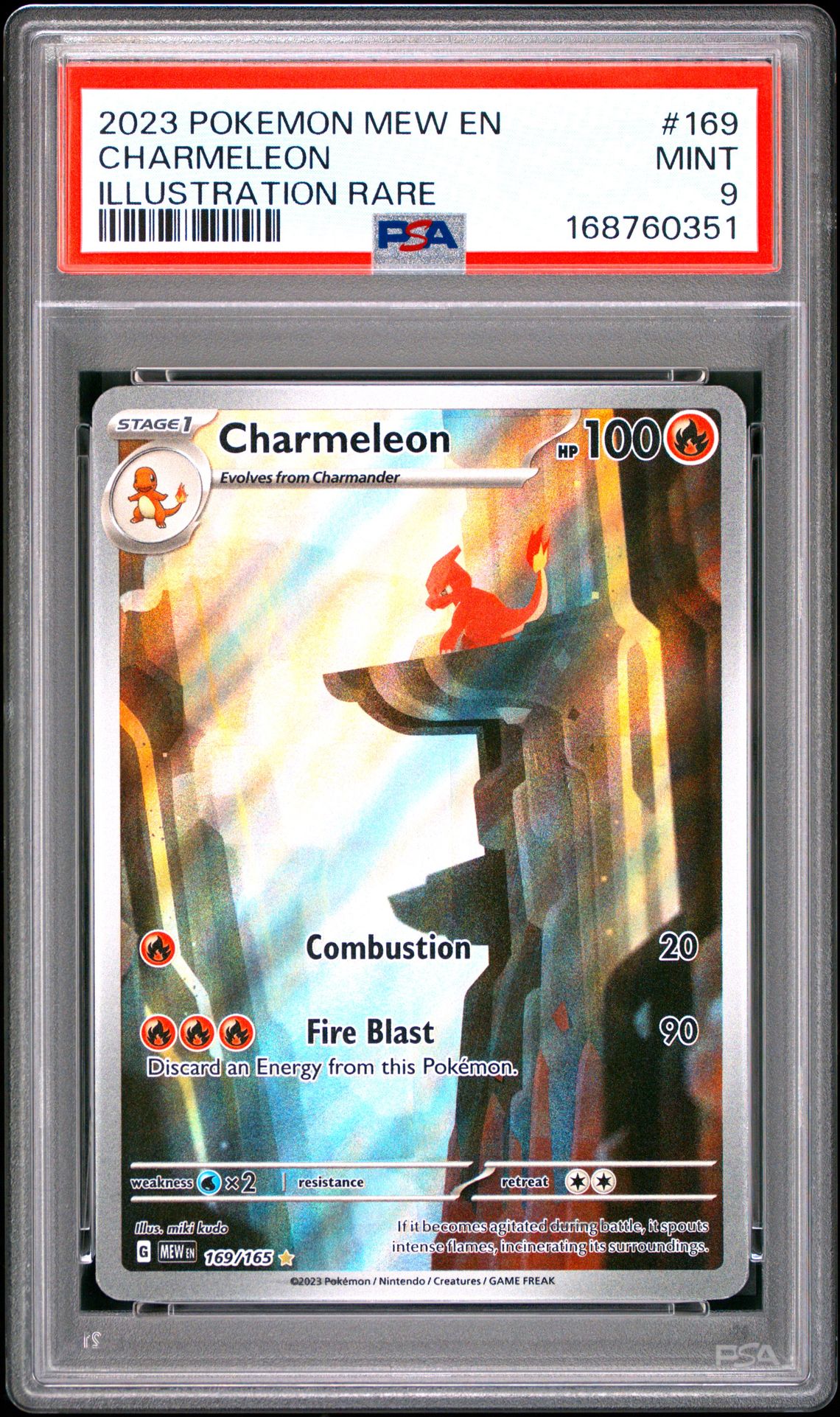 2023 Pokemon Mew En-151 Charmeleon #169 (Illustration Rare) Mint 9 front