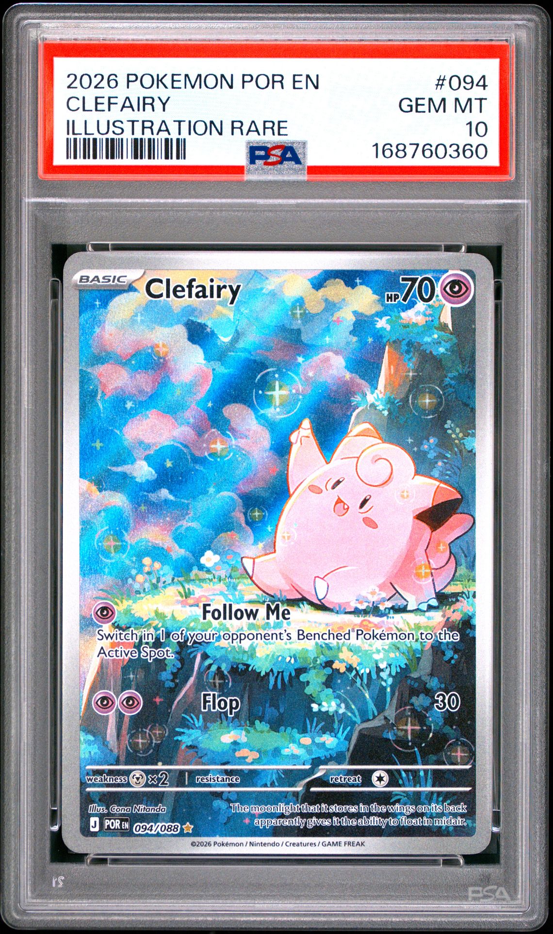 2026 POKEMON POR EN-PERFECT ORDER CLEFAIRY ILLUSTRATION RARE 094 GEM MT 10 front