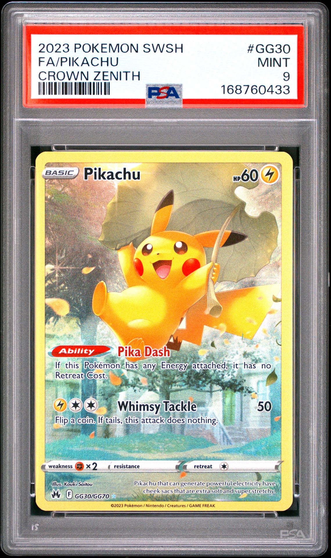 2023 Pokemon Sword And Shield Crown Zenith Fa/Pikachu #Gg30 (Crown Zenith) Mint 9 front
