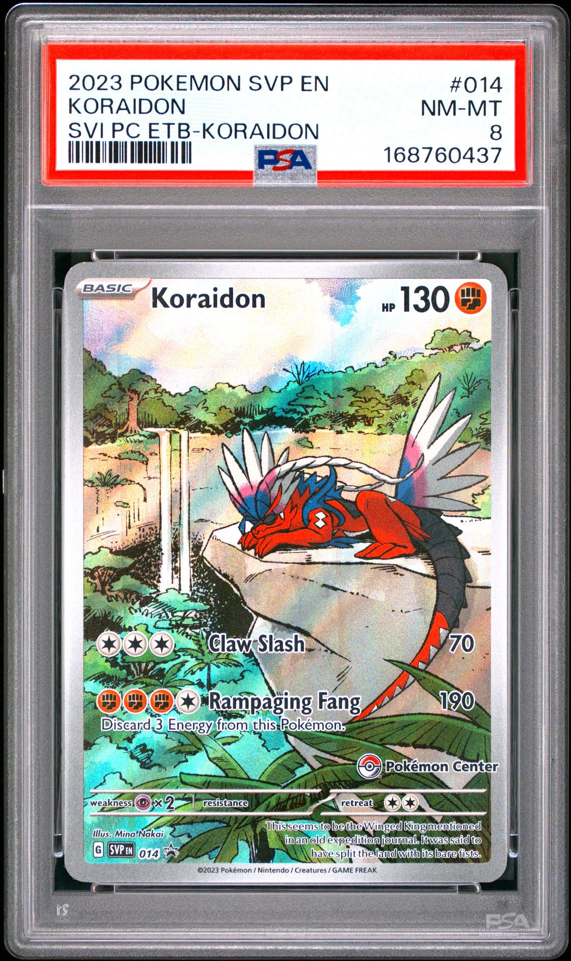 2023 Pokemon Svp En-Sv Black Star Promo Koraidon #014 (Svi Pc Etb-Koraidon) Nm-Mt 8 front