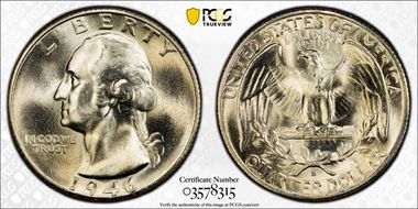 1946-S/S 25C RPM, FS-501 MS67